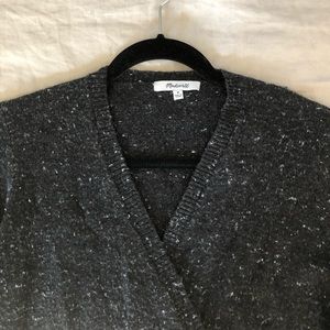 MADEWELL wool v-neck speckled sweater